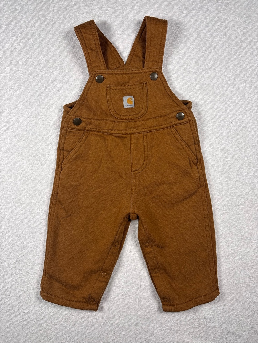 Carhartt Chest-Pocket Brown Kids Overalls